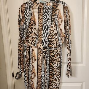 Animal Print 2 Piece Skirt Set